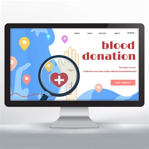 无偿献血全球宣传网页设计海报模板下载-千库网