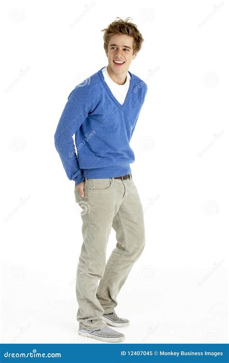 Full Length Portrait of Young Man Stock Image - Image of copy, handsome ...