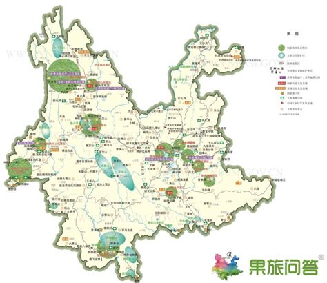 云南旅游景点分布图_景点分布图地图库_地图窝