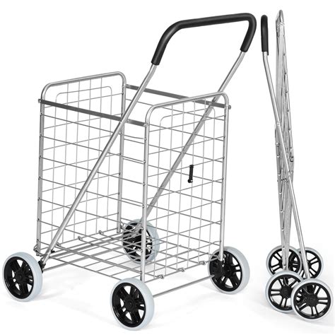 Buy Foldable Utility Cart with Wheels, Stair Climbing Collapsible ...