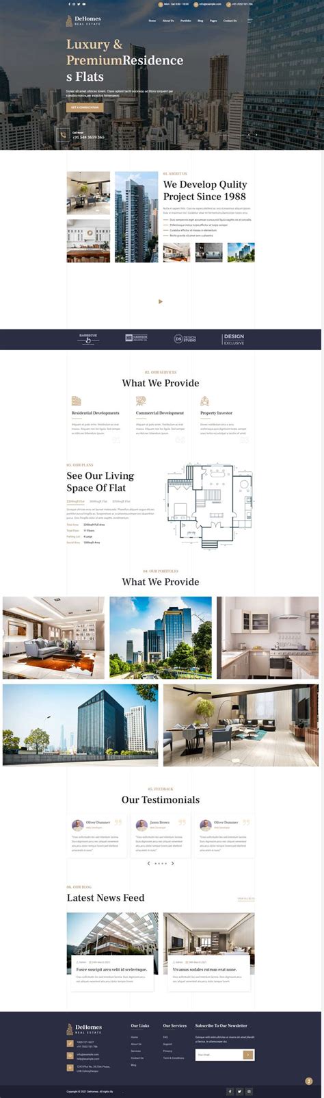 房地产网页设计模板，html房地产公司企业网站-17素材网