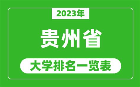 贵州高校排名一览表最新排名2022-贵州省大学排行榜2022(完整版)