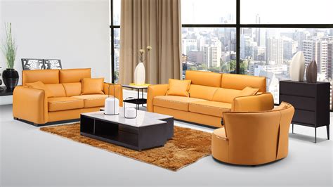 CBD家具客厅现代简约L型沙发蓝色真皮沙发cbd002-逛蠡口家具导购平台