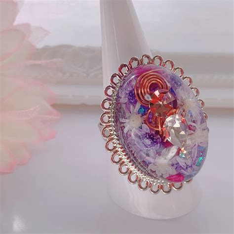 オルゴナイトのリング（紫色） - aimomo gallery | minne 国内最大級のハンドメイド・手作り通販サイト
