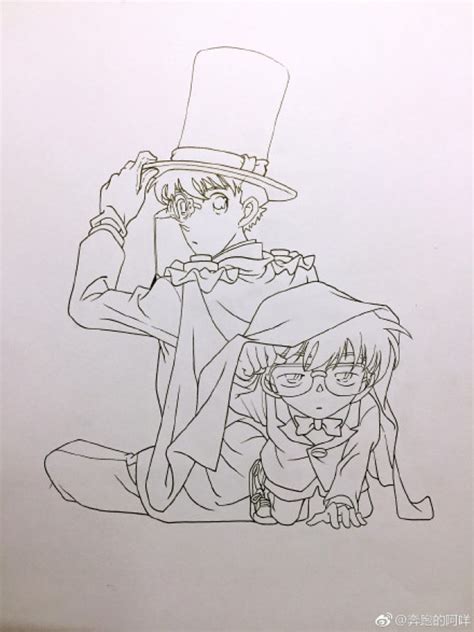 名侦探柯南素描图片