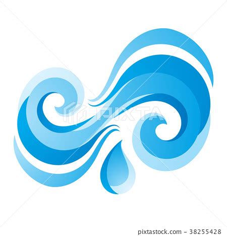 Wave icon on white background 14.eps - Stock Illustration [38255428 ...