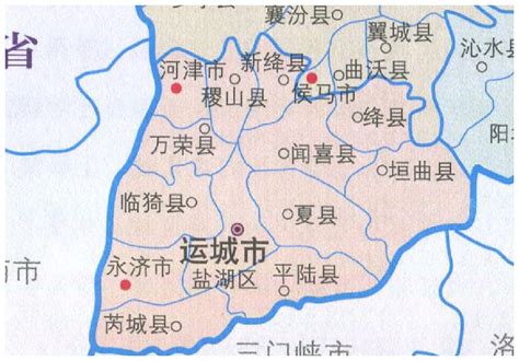 运城市过境导向图 - 中国交通地图 - 地理教师网