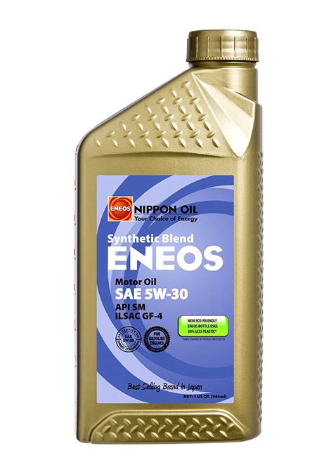 Eneos 3261-300 5w-30 QT Synthetic BLEND Motor Oil - 1 Quart Bottle ...