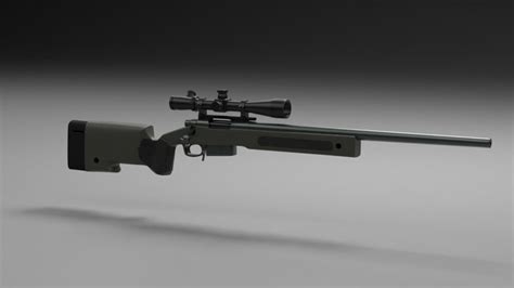 Sniper rifle m40a1 (317024) 3D model - Download 3D model Sniper rifle ...