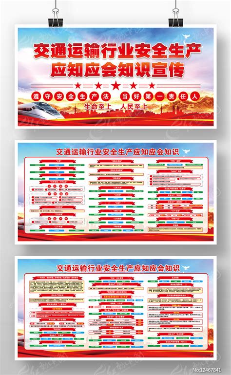 交通运输安全生产知识宣传栏展板图片下载_红动中国