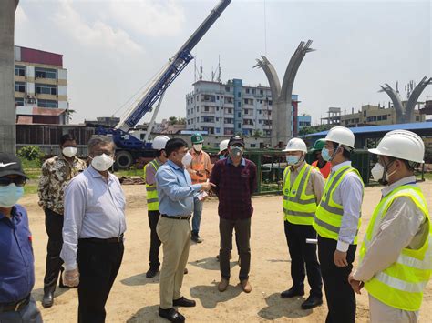 孟加拉大桥局主要领导现场检查公司达卡机场高架快速路项目疫情期间复工复产准备情况-中国山东国际经济技术合作有限公司