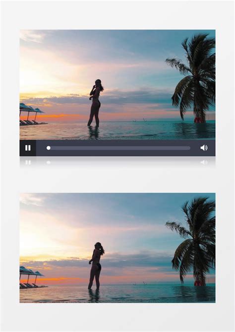 美女日出之时在海边做瑜伽实拍视频模板下载_日出_图客巴巴