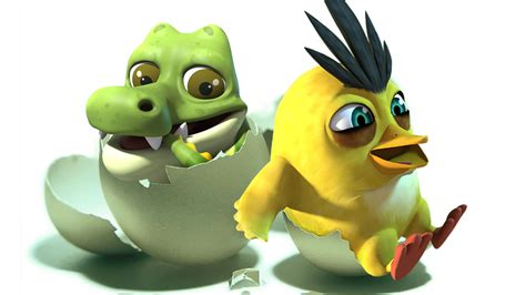 彩色动画：小公鸡和小鸭子