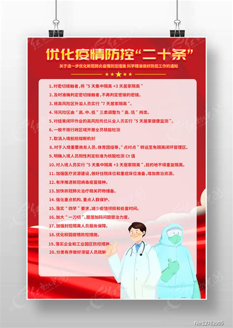 疫情防控二十条措施海报图片下载_红动中国