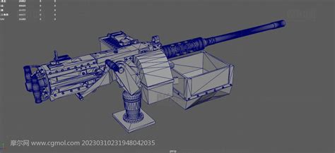 m2勃朗宁机枪,车载重机枪,重型机关枪3dmaya模型_枪械武器模型下载-摩尔网CGMOL