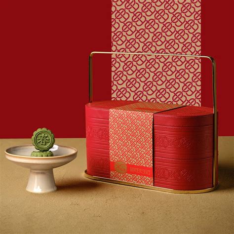 【月饼礼盒】红色月饼礼盒皮质盒异形盒 异形盒 皮质盒-汇包装