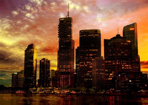 Sunset between towers in New York City image - Free stock photo ...