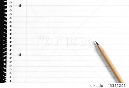 School book page White empty paper notebookの写真素材 [43355291] - PIXTA