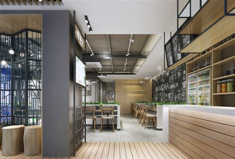 粤来记港式茶餐厅装修设计施工图（附效果图）-餐饮空间装修-筑龙室内设计论坛