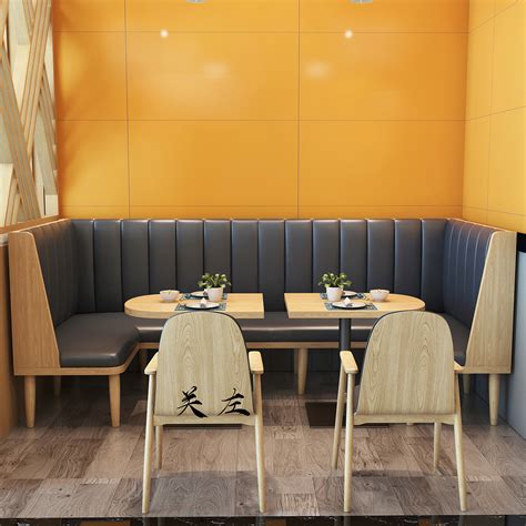 商用软包卡座沙发靠墙主题餐厅简约休闲西餐咖啡厅奶茶店桌椅组合-阿里巴巴