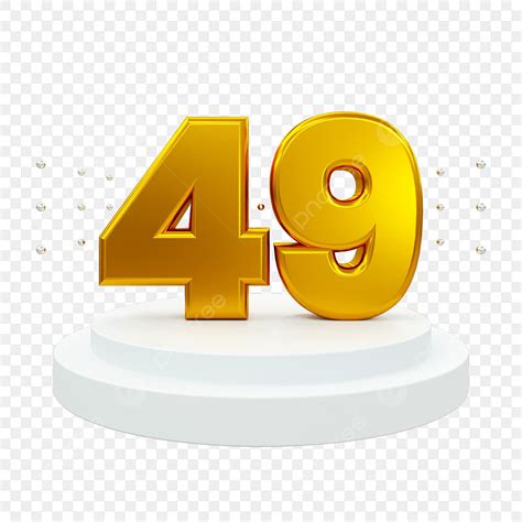 رقم 49 3d التقديم, 49, رقم, 3d PNG وملف PSD للتحميل مجانا