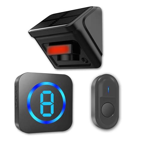 Driveway alarm outdoor yard garage PIR infrared sensor detection alarm ...
