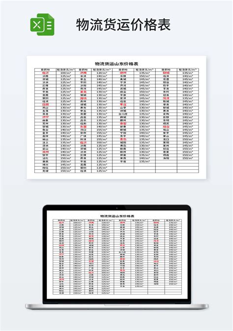 紫色简约快递物流运费价格表模版Excel模板下载_熊猫办公
