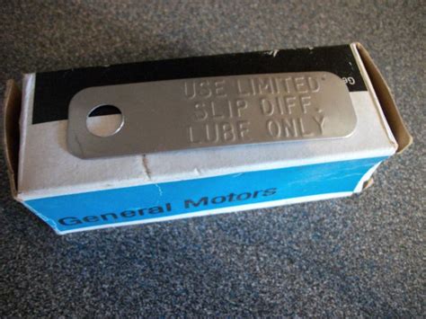 Sell NOS GM Aluminum Rear Axle Tag in Des Moines, Iowa, US, for US $9.99