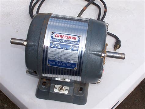 OLD 115.19780 CRAFTSMAN 1/2 HORSE DOUBLE SHAFT 1750 RPM CAPACITOR START ...
