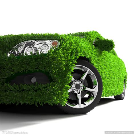 简约绿色新能源汽车背景合成背景图片免费下载-千库网