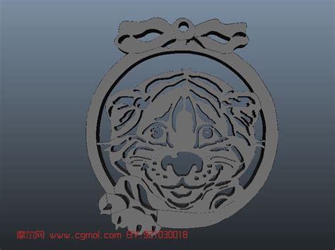 虎头,动物雕刻maya模型_家居装饰_室内模型_3D模型免费下载_摩尔网