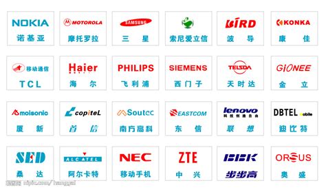 手机二十四大品牌logo设计图__企业LOGO标志_标志图标_设计图库_昵图网nipic.com