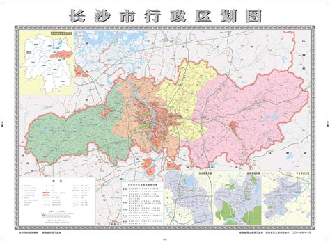 长沙市行政区划图图片