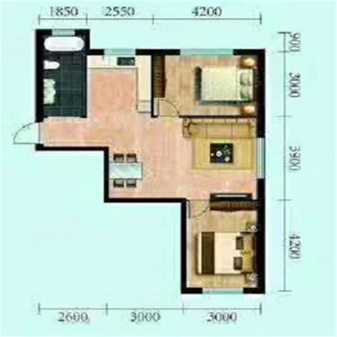 和美家园C，和美家园2室1厅1卫1厨约72.28平米户型图，朝南朝向 - 阜新安居客