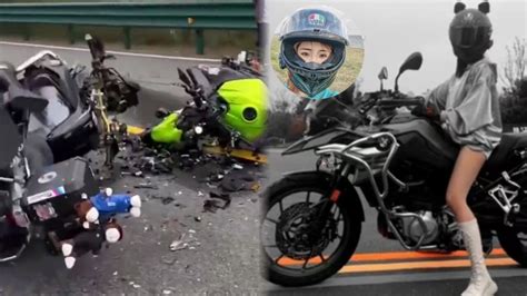 网红女骑手！骑摩托车飙车遭遇车祸！_腾讯视频