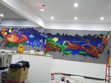 装饰文化墙彩绘-成都本视墙绘 文化墙彩绘 手绘涂鸦 3d立体画 墙体彩绘 墙画
