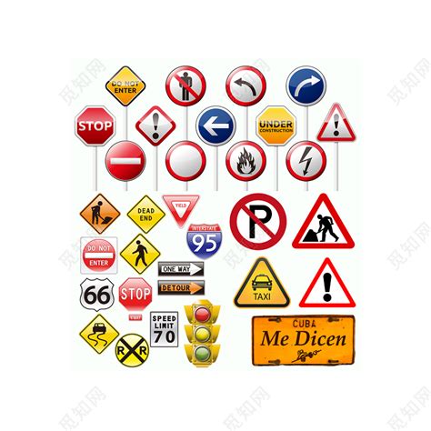 交通指示牌交通标志大全图片素材免费下载 - 觅知网