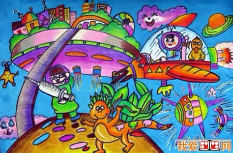 儿童科幻画,科幻画简单又好看的,外儿童科幻画_大山谷图库