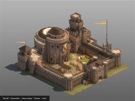 3D古堡建模|三维|场景|Aissa阿白 - 原创作品 - 站酷 (ZCOOL)
