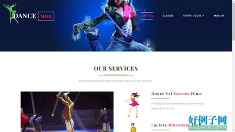 舞蹈学校网站html模板(纯静态) - 开发实例、源码下载 - 好例子网