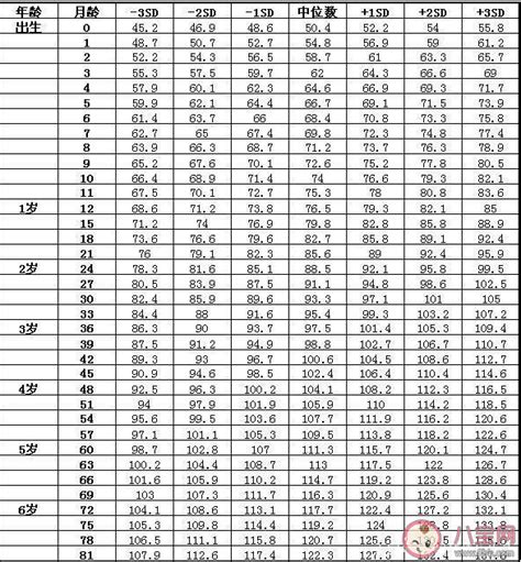 中国成年人标准身材及各部位尺寸对照表_文档之家