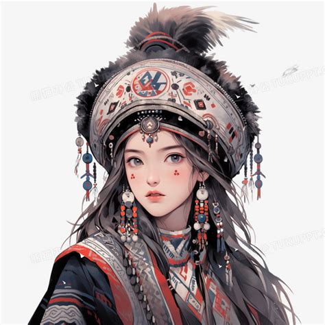 女生温柔头像民族风