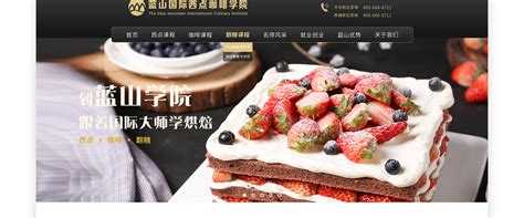 蓝山国际西点咖啡学院案例欣赏_北京天晴创艺网站建设网页设计公司