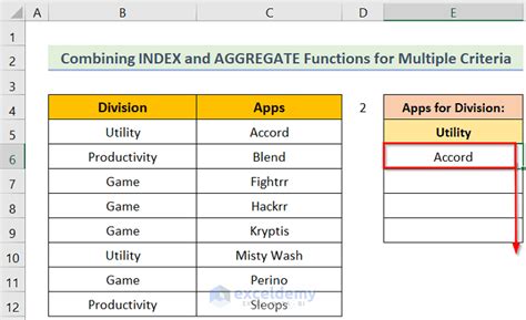 How to Combine INDEX and AGGREGATE Functions in Excel