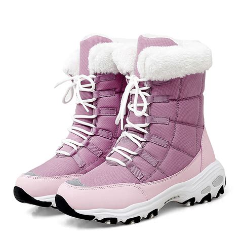 2022新款女士雪地靴冬季保暖中筒靴加绒加厚东北棉鞋跨境大码女鞋-阿里巴巴