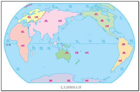 七大洲四大洋分布图-百度经验