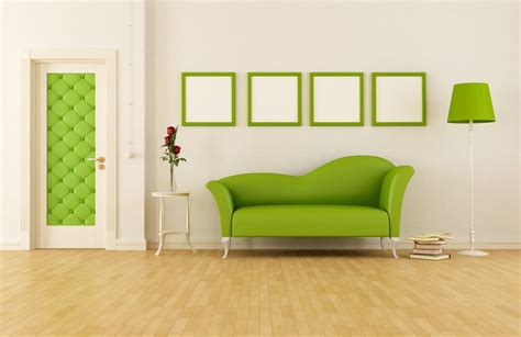 混搭风格客厅绿色家具图片_土巴兔装修效果图