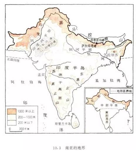 南亚地图图片