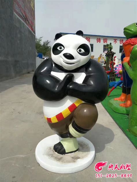 动漫熊猫雕塑-玻璃钢动漫人物功夫熊猫之熊猫-曲阳央美园林雕塑 ...