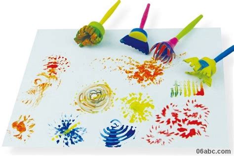 简约彩色画笔刷子颜料素材免费下载 - 觅知网